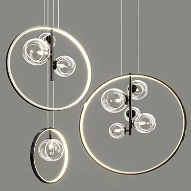 Elegant Contemporary Chandelier 3D model image 1 