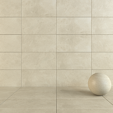 Val Di Susa Beige Rock - Elegant Wall and Floor Tiles 3D model image 1 
