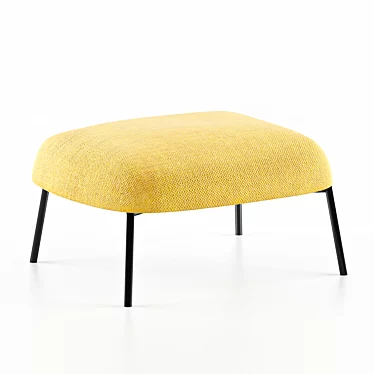  Cozy Upholstered Low Stool 3D model image 1 