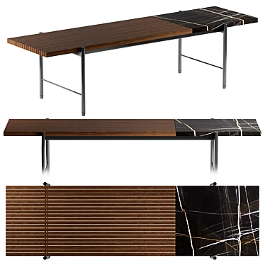 Sleek Minotti Superquadra Table 3D model image 1 