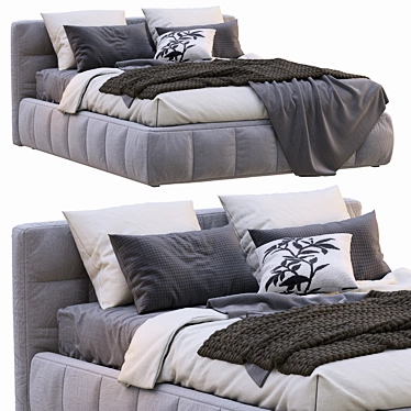 Lecomfort Gaucho Bed: Luxurious Comfort in a Sleek Design 3D model image 1 