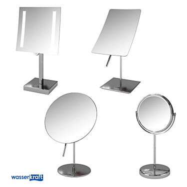 Illuminated Magnifying Bathroom Mirror 3D model image 1 