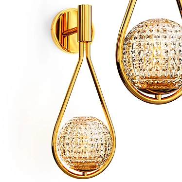 Luxury Wall Hoop Light 3D model image 1 