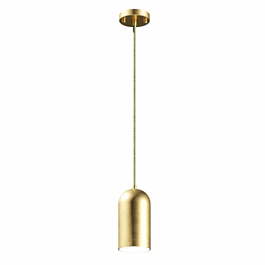 Modern LED Pendant with Rounded Cylindrical Shade- HENNI 3D model image 1 