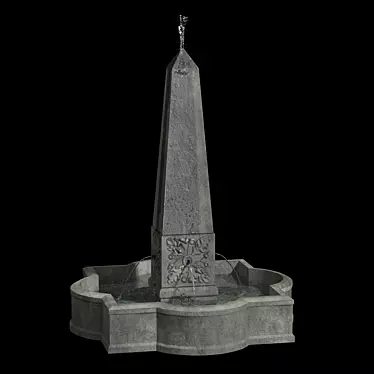 Campania Obelisk Fountain: Majestic Alpine Stone 3D model image 1 