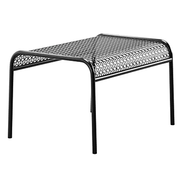 Sleek Mesh Ottoman - Blu Dot 3D model image 1 