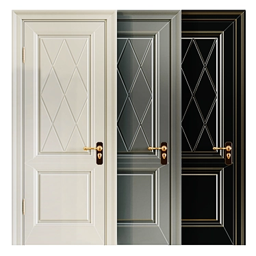 Elegant Classic Interior Doors 3D model image 1 