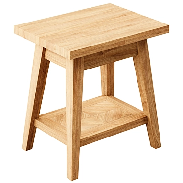 Zara Home Small Recycled Wood Table 3D model image 1 