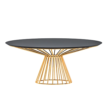 Luxury Chifley Gold Dining Table 3D model image 1 