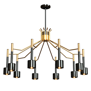 Ella 10Light: Effortlessly Elegant Suspension 3D model image 1 