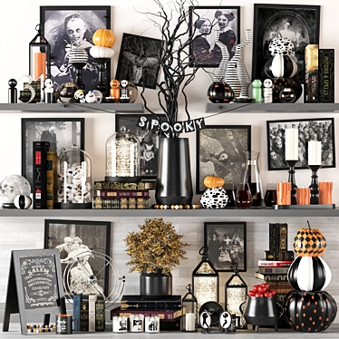 Festive Halloween Decor Set 3D model image 1 