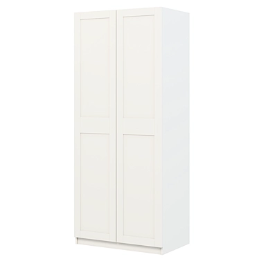 PAX GRIMO Wardrobe Combo - White, 100x60x236 3D model image 1 