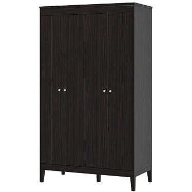 IDANÄS Dark Brown Wardrobe 3D model image 1 