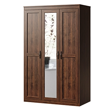 Brown Wardrobe: Organize in Style 3D model image 1 