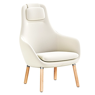 Vitra Hal Lounge Armchair: Timeless Comfort and Elegance 3D model image 1 