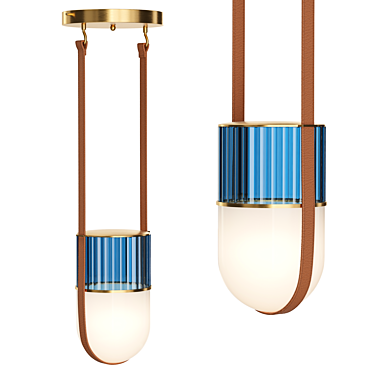 Industrialized Elegance: Dario Hanging Lamp 3D model image 1 