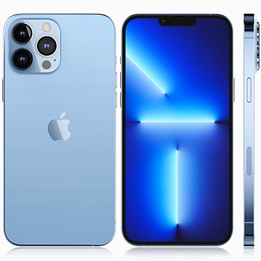 Sierra Blue iPhone 13 Pro MAX: Stunning Rendering 3D model image 1 