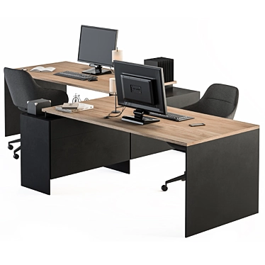 Modern Employee Set - Office Essentials 3D model image 1 