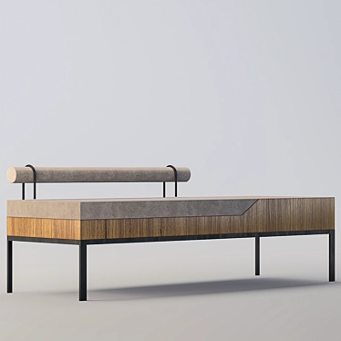 Modern 2015 Bench: Stylish & Functional 3D model image 1 