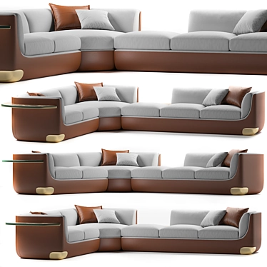 Product Title: Luxury Longhi Bravery Sofa 3D model image 1 