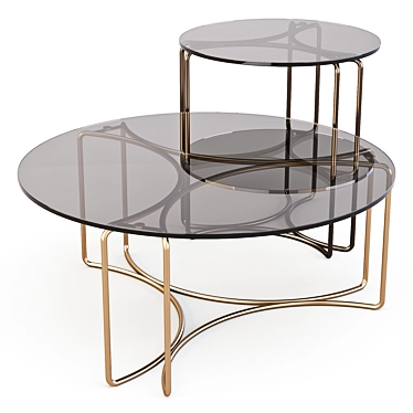 Tonin Casa Jazz Coffee & Side Tables 3D model image 1 