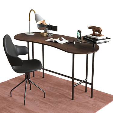 Modern Office Furniture Set 3D model image 1 