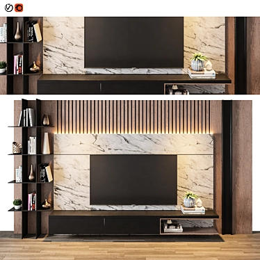 Sleek TV Wall Mount for Modern Homes 3D model image 1 