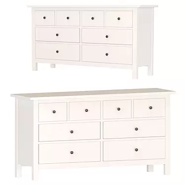 Modern White Hallway Sideboard Drawer - IKEA HEMNES 3D model image 1 