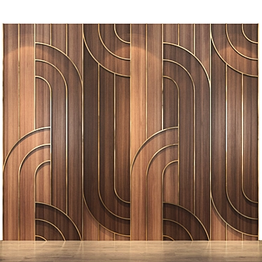 Sleek Edge Wall Panel 3D model image 1 