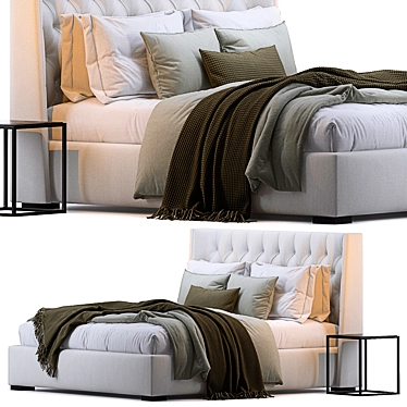 Turman Bed: Sleek & Stylish 3D model image 1 