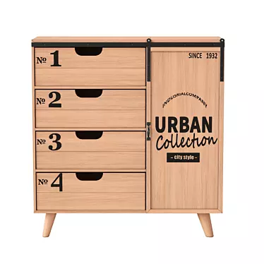 Woburn Du Monde 4-Drawer Wardrobe 3D model image 1 