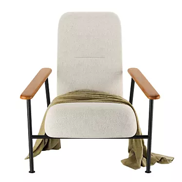 JUMP Easy Chair - Stylish Oiled Oak 3D model image 1 