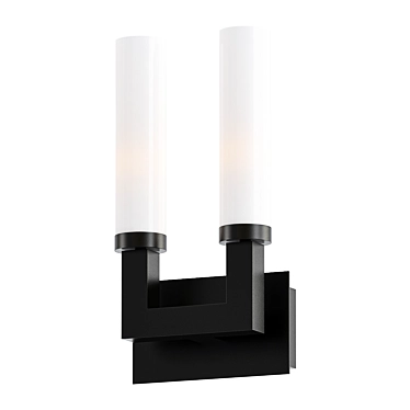 Modern Twin Outdoor Sconce 3D model image 1 