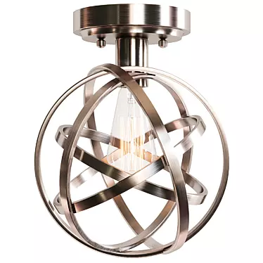 Industrial Atom LED Ceiling Light 3D model image 1 