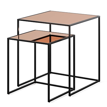 Modern Sute Coffee Table Set 3D model image 1 