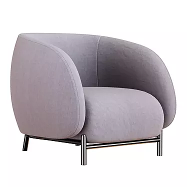 Cider Edition Curl Armchair: Sleek and Stylish Seat 3D model image 1 