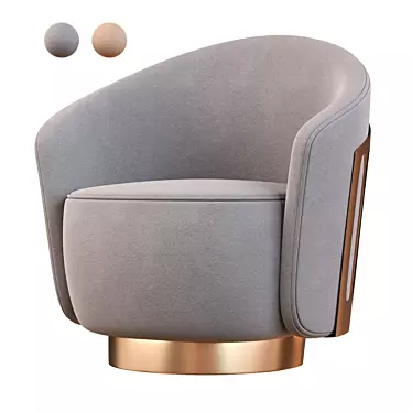 Elegant Giorgio Armchair 3D model image 1 