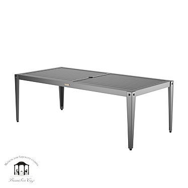 Modern Gray Leon Dining Table, 214cm 3D model image 1 