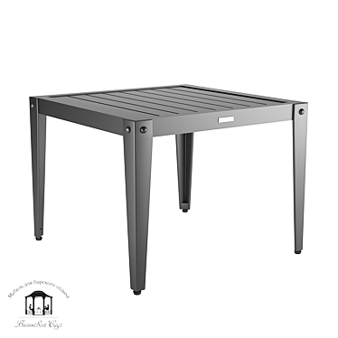 Leon Square Coffee Table: Stylish Aluminum Design 3D model image 1 