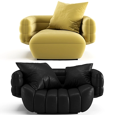 Luxury Tactile Armchair by Baxter 3D model image 1 