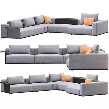 Poliform Westside Sofa: Elegant and Modern 3D model image 1 