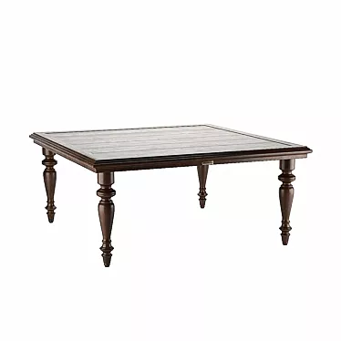 Colonial Square Coffee Table - Albero Collection 3D model image 1 