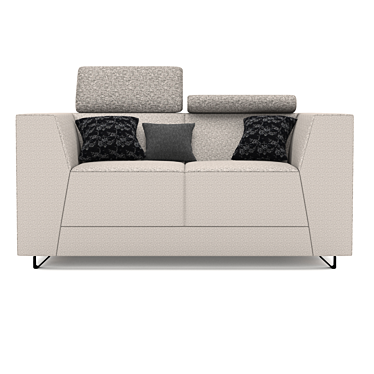 Elegant 2017 Loveseat Sofa 3D model image 1 