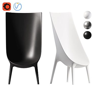 Sleek Driade Out/In Armchair 3D model image 1 