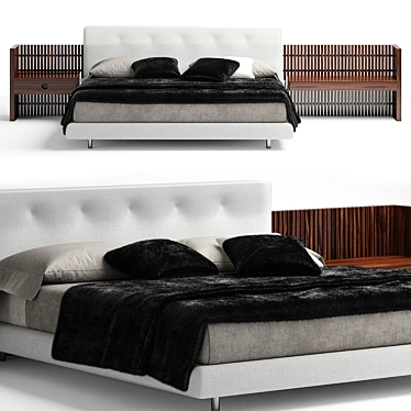 Stylish Brasilia Minotti Bed 3D model image 1 
