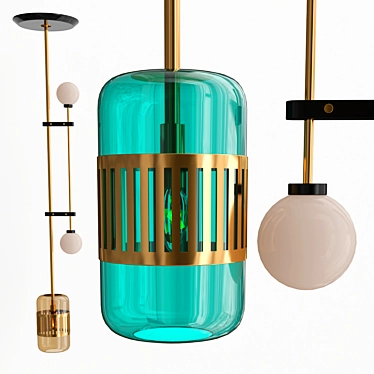 Modern Trait FL Pendant Lamp 3D model image 1 