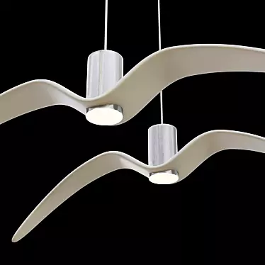 Brokis Night Birds White Pendant Light 3D model image 1 