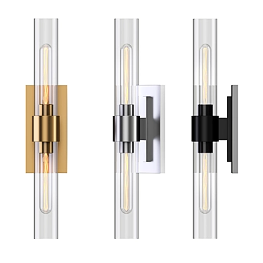 Elegant Linear Sconce: RH Ravelle  3D model image 1 