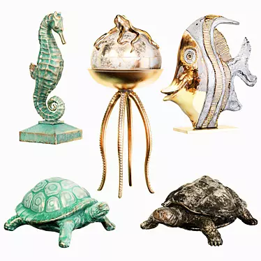 Sea Statuettes Sculptures 3D model image 1 
