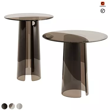 Elegant Poliform Glass Coffee Table 3D model image 1 